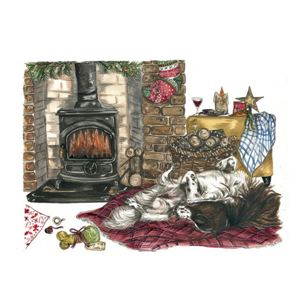 'Next to the fire' Christmas cards