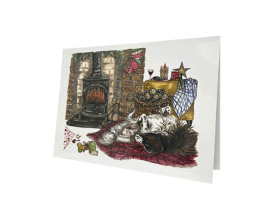 'Next to the fire' Christmas cards