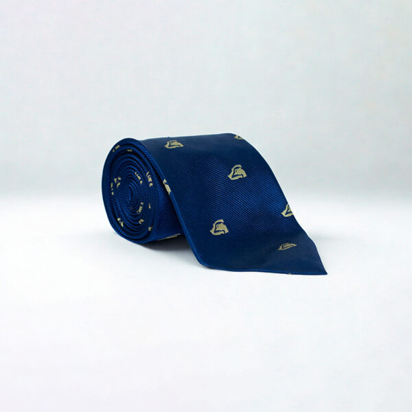 Blue silk tie