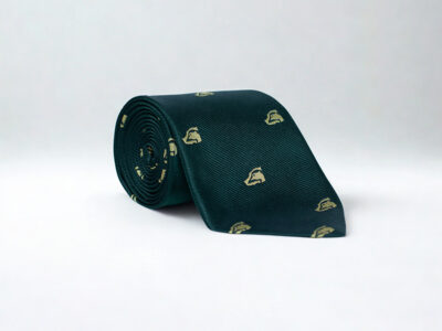 Green silk tie