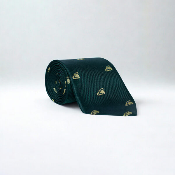 Green silk tie